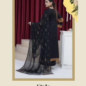 AGHOSH BY BIN SAJJAD UNSTITCHED EMBROIDERED 3 PC LAWN BANA DORA - Image 2