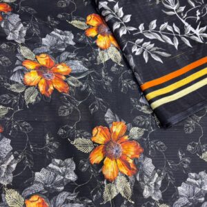HAMMNA PRINTED BANA DORA LAWN UNSTITCHED 3 PC - Image 1