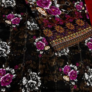 HAMMNA PRINTED BANA DORA LAWN UNSTITCHED 3 PC - Image 1