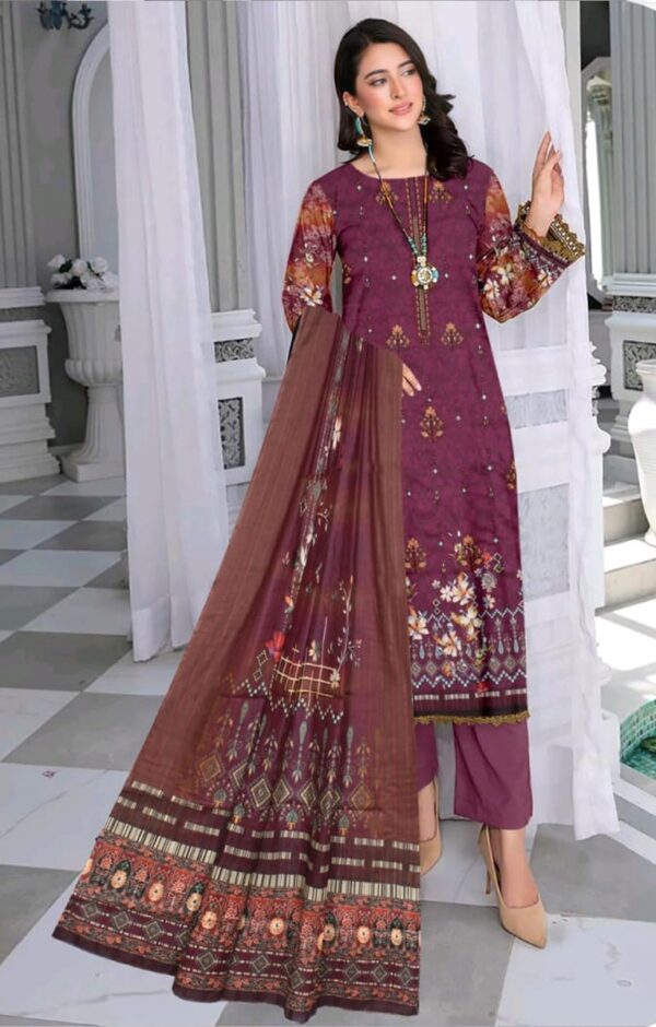 EMBROIDERED LAWN 3 PC