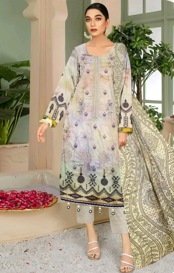 EMBROIDERED LAWN 3 PC