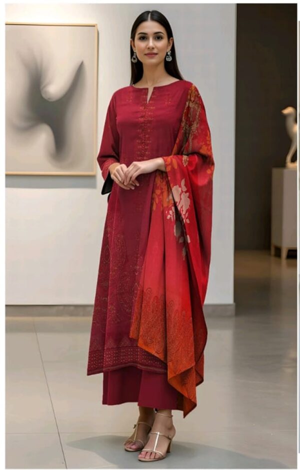 EMBROIDERED LAWN 3 PC