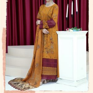 AGHOSH BY BIN SAJJAD UNSTITCHED EMBROIDERED 3 PC LAWN BANA DORA - Image 1