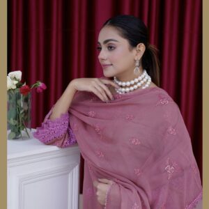 AGHOSH BY BIN SAJJAD UNSTITCHED EMBROIDERED 3 PC LAWN BANA DORA - Image 4