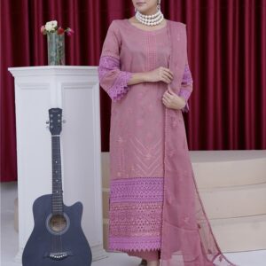 AGHOSH BY BIN SAJJAD UNSTITCHED EMBROIDERED 3 PC LAWN BANA DORA - Image 1