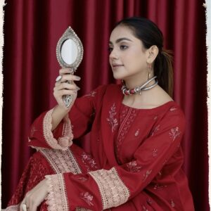 AGHOSH BY BIN SAJJAD UNSTITCHED EMBROIDERED 3 PC LAWN BANA DORA - Image 2