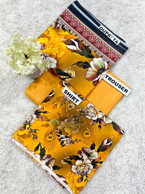 PRINTED LINEN 3 PC