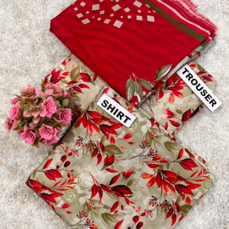 PRINTED DORIYA LINEN 3 PC