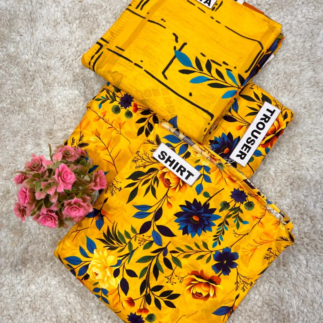PRINTED DORIYA LINEN 3 PC