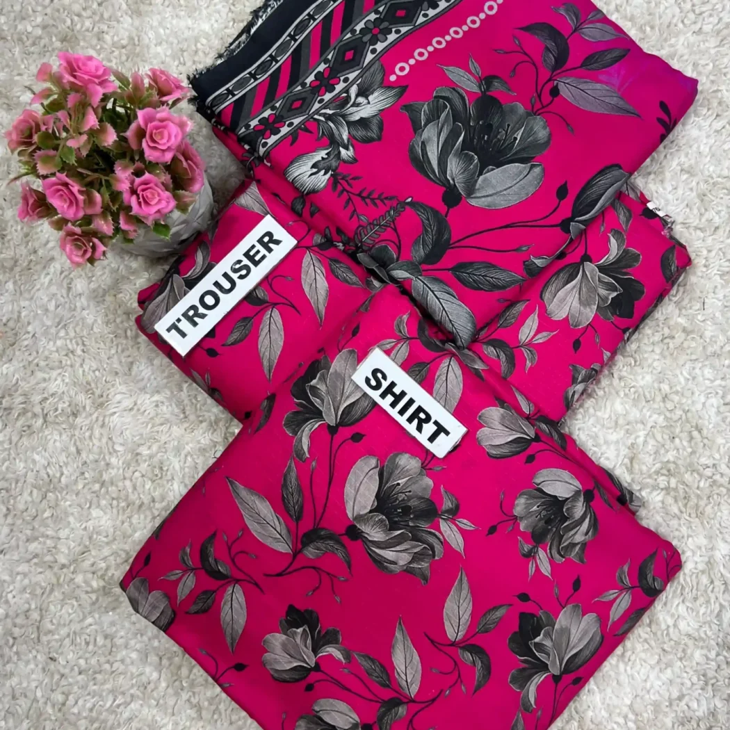 PRINTED DORIYA LINEN 3 PC