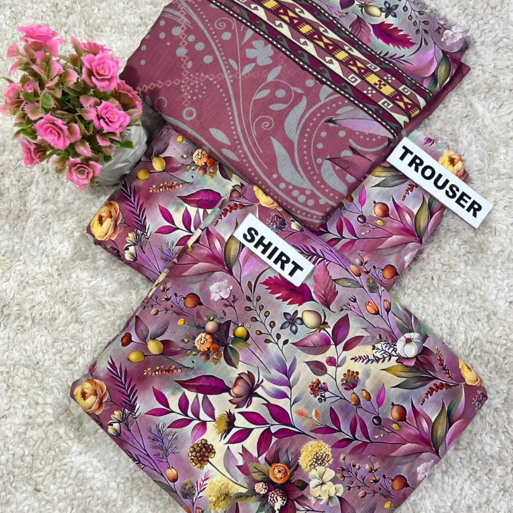 PRINTED DORIYA LINEN 3 PC