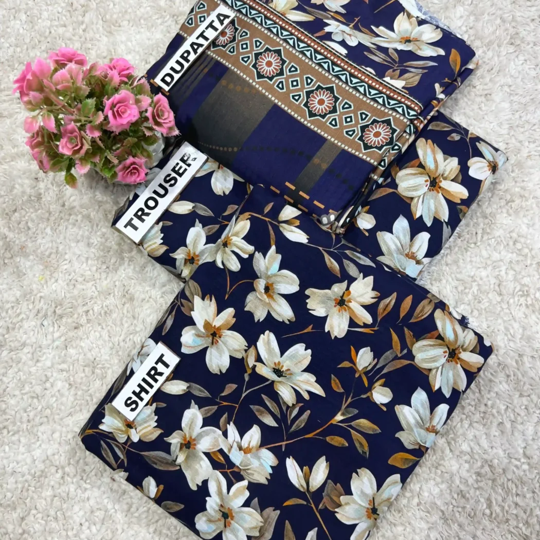 PRINTED DORIYA LINEN 3 PC