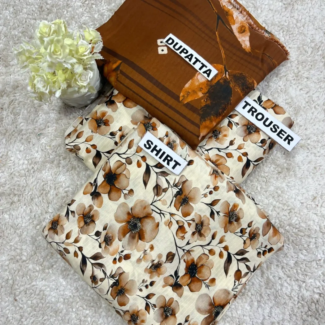 PRINTED DORIYA LINEN 3 PC