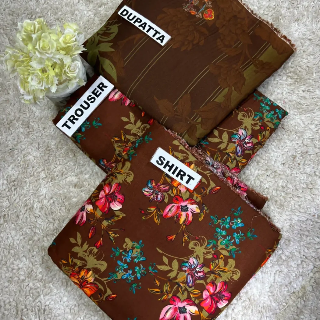 PRINTED DORIYA LINEN 3 PC