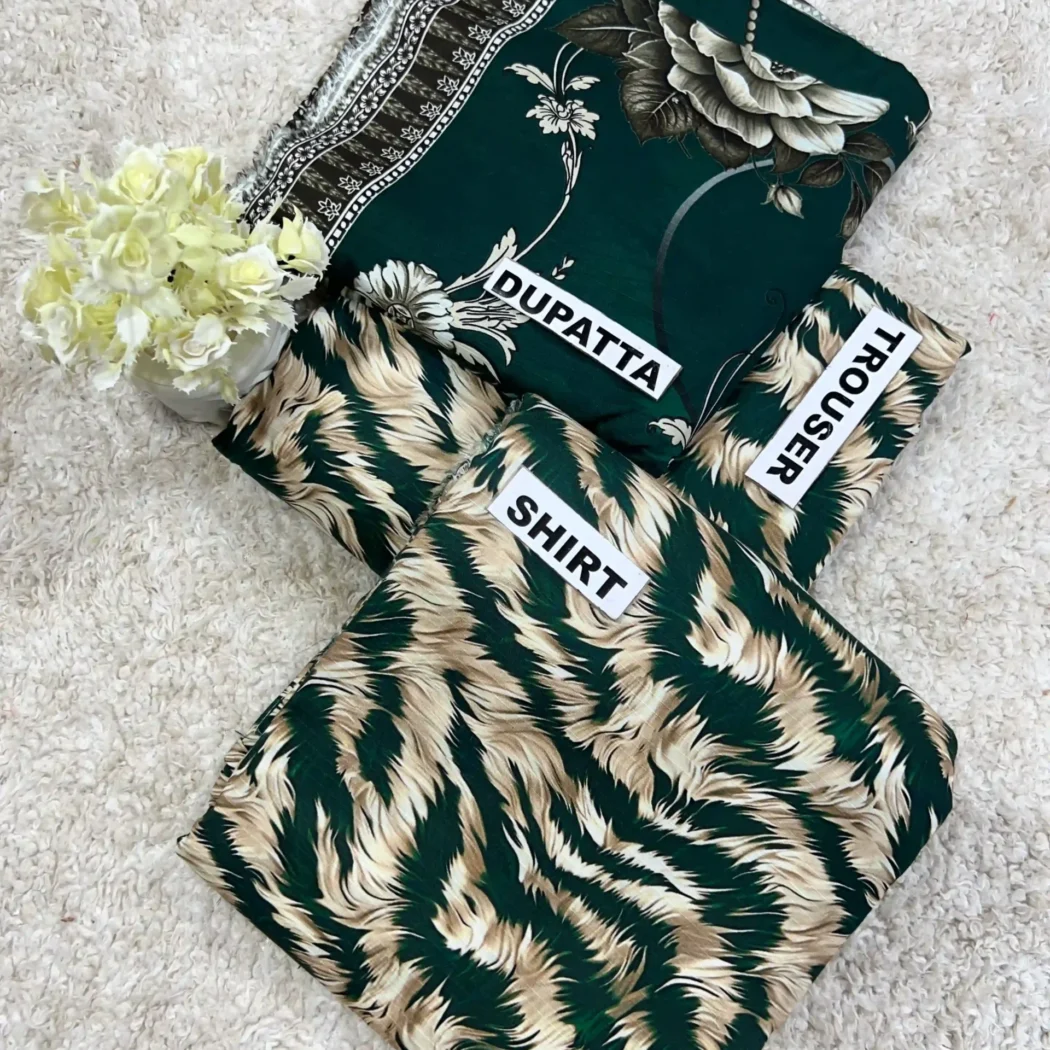 PRINTED DORIYA LINEN 3 PC