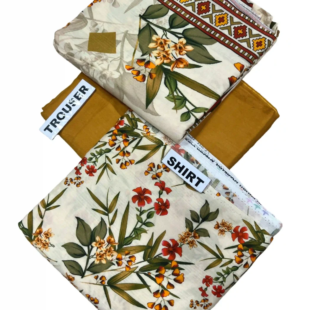 PRINTED DORIYA LINEN 3 PC