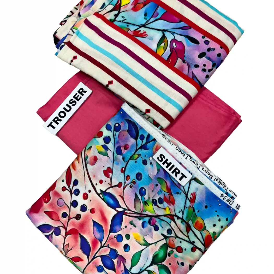 PRINTED DORIYA LINEN 3 PC